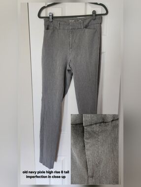 Old Navy Gray Pixie High-Rise Trousers